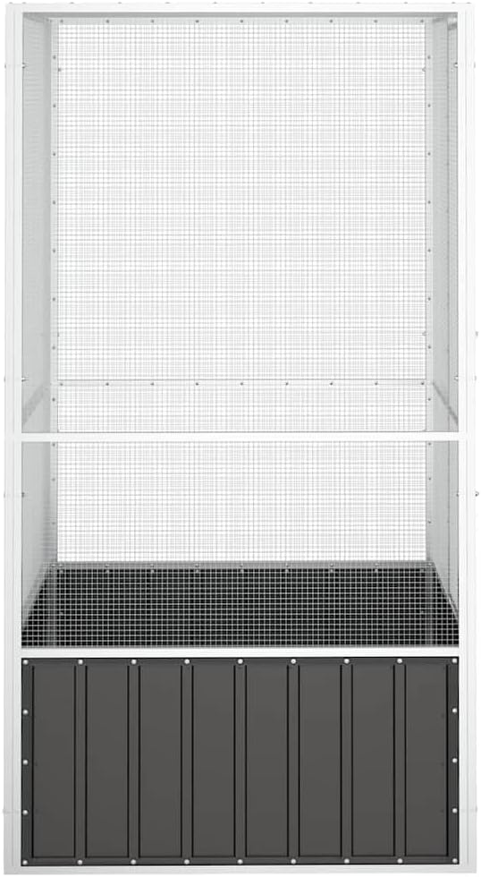 Metal Steel Large Bird Cage for Budgies, Pigeons, Galvanized Steel Birdcage Aviary House, 43.7"x42.1"x83.3", Anthracite,-669