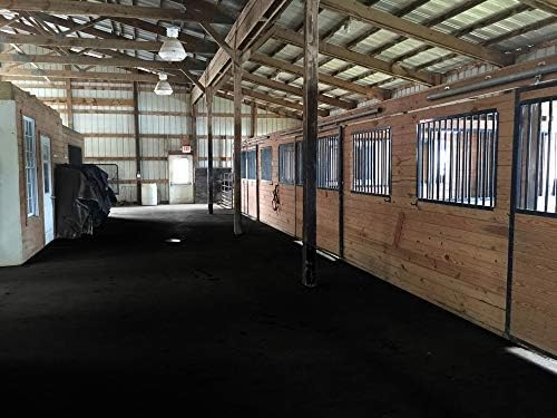 American Floor Mats - Horse/Stable Mats - Heavy Duty Stall Mats - Thick, Durable Rubber Flooring Solid Black 3/8" Thick - 4' x 10' Mat