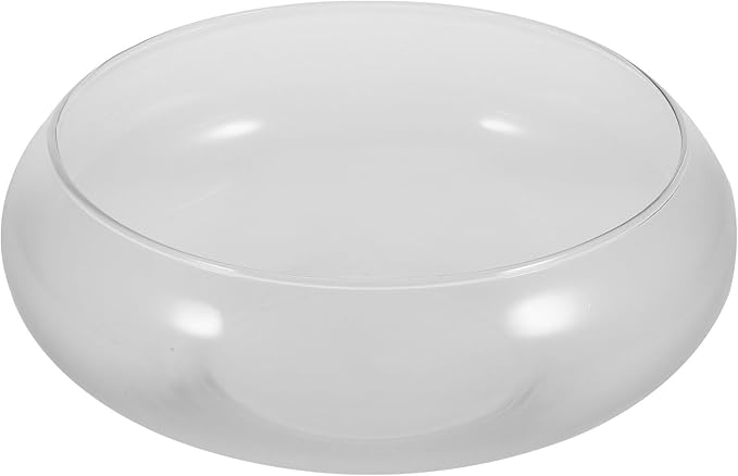 Glass Bubble Bowl - Wide Mouth Flower Vase Clear Bubble Planter Terrarium Aquatic Plant Pot Shallow Fish Tank for Centerpiece Hydroponic Succulent