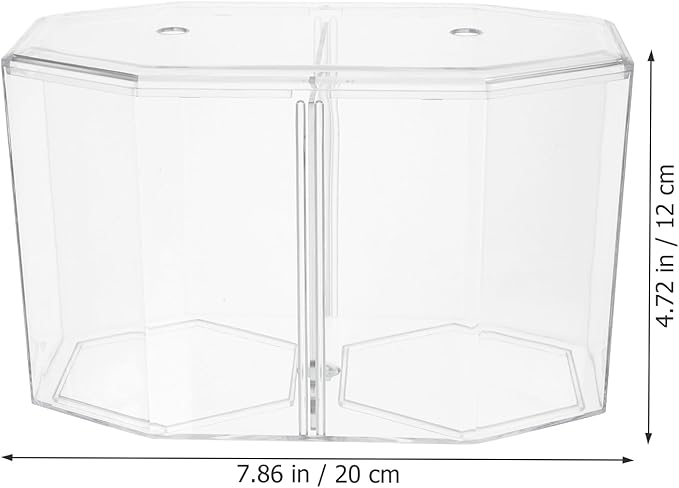 POPETPOP Mini Fish Tank with Divider : Acrylic Fish Breeding Tank Transparent Breeding Box Small Aquarium Box for Small Shrimp