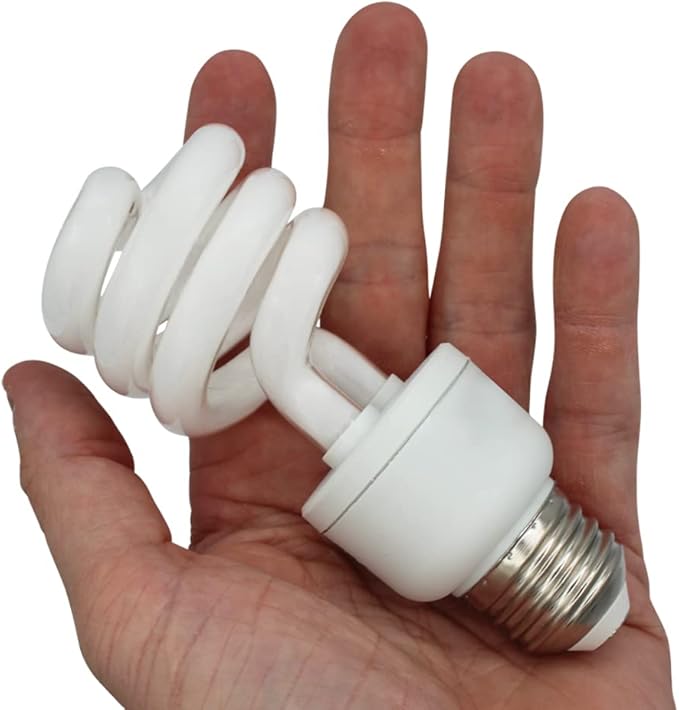 lumenivo 15 Watt UVB Reptile Light 5.0 15W Spiral Reptile Heat Terrarium Light Bulbs for Turtles, Gecko, Tortoise, Snake, Lizard, Chameleons, and Insects - 120V - 5 Pack