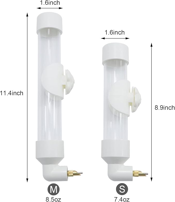 Bird Water Dispenser Parrot Waterer Automatic Bird Water Feeder for Medium Birds Parakeet Cockatiel Conure Caique (Small)