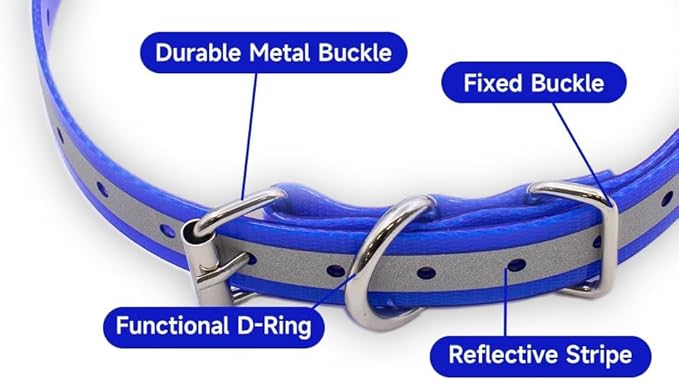 Universal 27 ½” X ¾” Replacement Band Strap for Dog Training Collar - Adjustable Waterproof TPU for Remote E-Collar, Static/Vibration Shock Trainer, Fits Most Bark Control & Obedience Devices