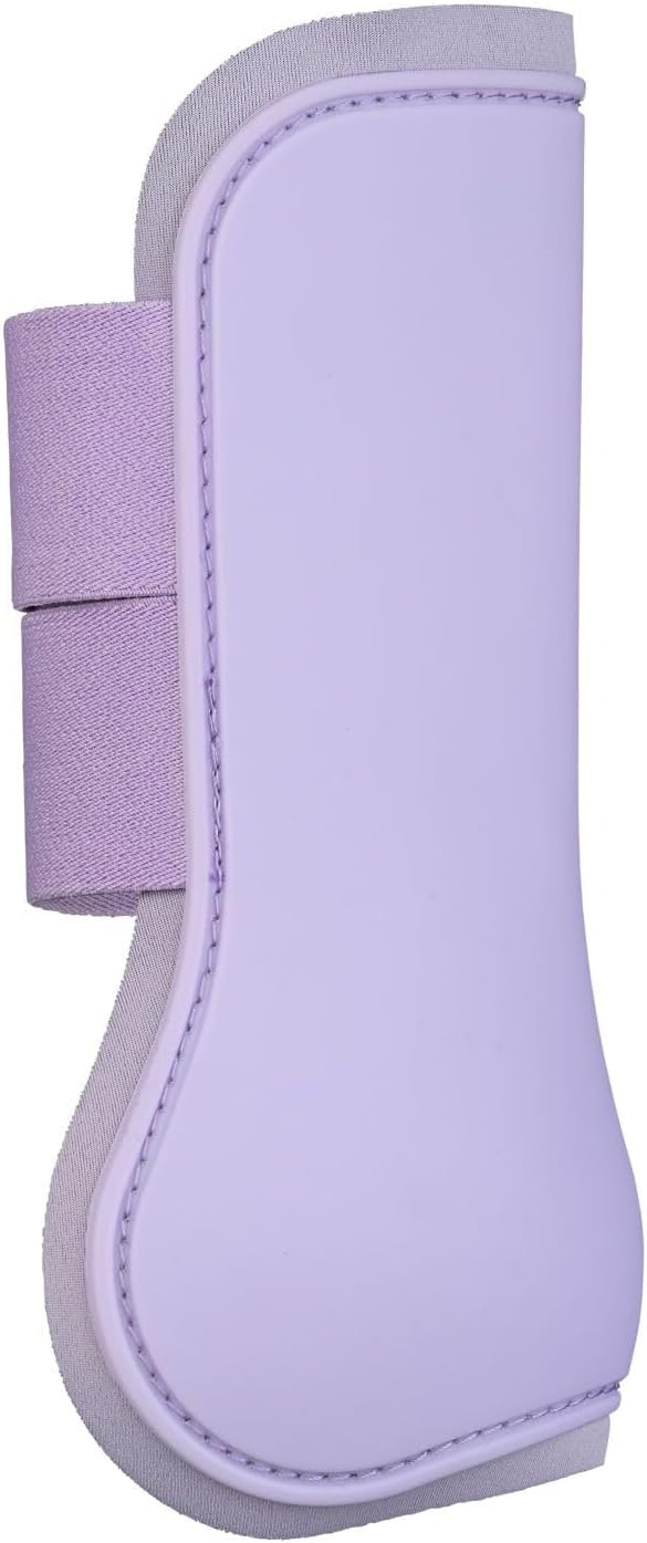 HORZE Adepto Open Front Tendon Boots | Durable Shell with Neoprene Lining - Languid Lavender Purple - Horse