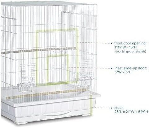 Maykoosh Square Bird Cage - Spacious & Durable Habitat for Parakeets & Canaries
