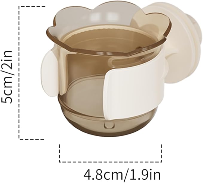 2pcs/4pcs PET Bird Bowls with Clamp, Bird Cage Feeder, Durable Water Bowl, Feeding Cups, Water Feeder for Cockatiel, Parakeet, Macaw, Finches, Lovebirds, Small Animals Gray (Gray, 2pcs)