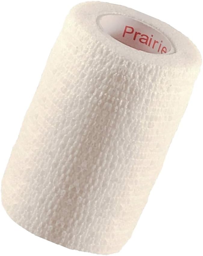 Vet Tape (White) (2 Pack) (3 Inch x 15 feet) Self Adhesive Adherent Adhering Cohesive Flex Self Stick Bandage Grip Roll Dog Cat Pet Horse