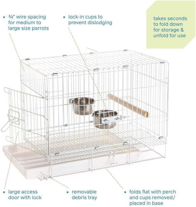 Maykoosh Bird Cage - Spacious & Stylish Design for Parakeets & Canaries