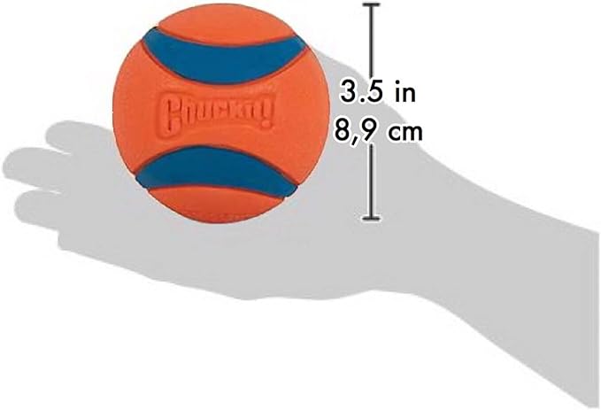 Chuckit! Ultra Ball Dog Toy - Size XL - for Dogs 100+ lbs - Made from Durable Rubber - Super Bouncy - Floats in Water - 3.5-inch Diameter -,1 Count (Pack of 2)