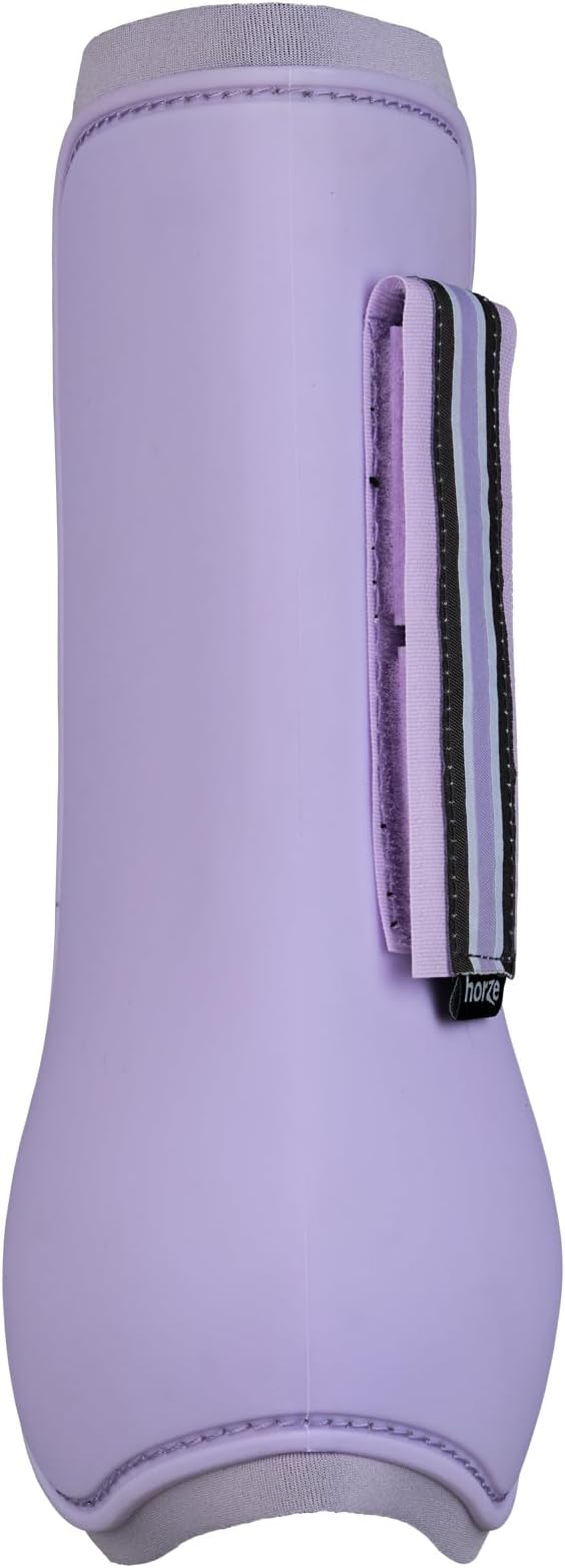 HORZE Adepto Open Front Tendon Boots | Durable Shell with Neoprene Lining - Languid Lavender Purple - Pony