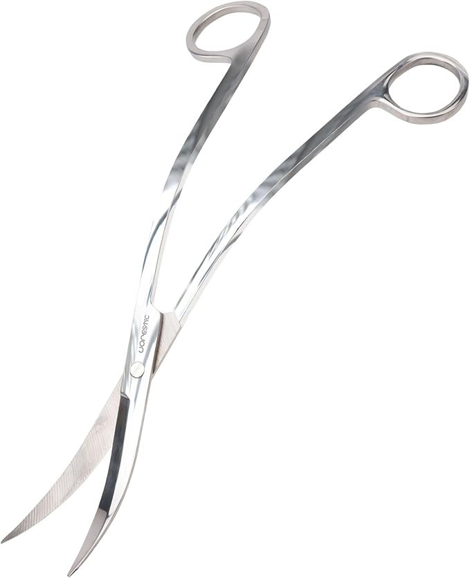 VORESTIC Long Aquarium Scissors for Plants 9.8 inches, Aquascaping Scissors, Aquarium Plant Trimmer, Aquascape Tools, Terrarium Tools for Plants (1 Pc Wave)