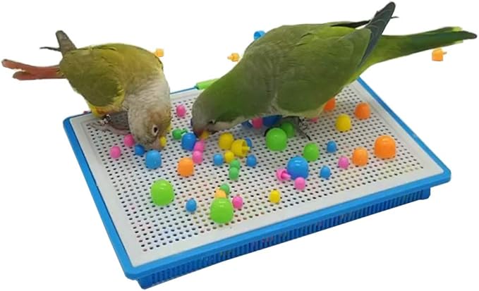 QBLEEV Parrot Puzzle Toys - Bird Intelligence Training, Parakeet & Conure Cage Accessories, Cockatiel Foraging & Chewing Toys