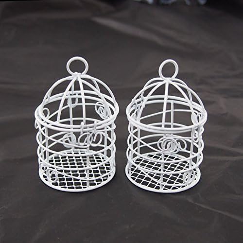Homeford Mini Metal Wire Bird Cages, 2-3/4-inch, 12-Count - White