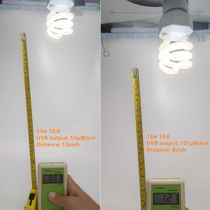 Leoterra Reptile UVB Light Bulb13W 10.0 for Bearded Dragon,Snakes,E26 Base UVA UVB Reptile Light Bulb(13W 10.0)