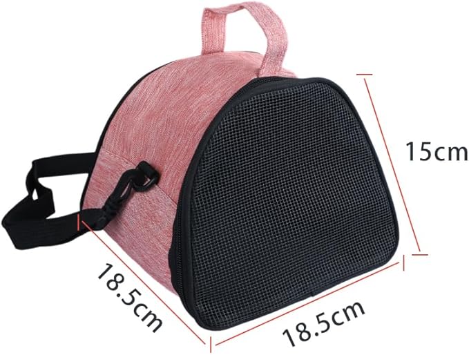 Ibluelover Hamster Carrier Bag Breathable Small Animals Travel Handbag Adjustable Outdoor Carrying Pouch for Guinea Pig Bunny Hedgehogs Bird