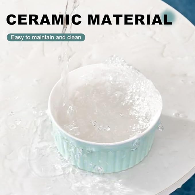 Ceramic Bird Feeder for Cage Bowl - Auto-Refill Easy Clean Dishwasher Safe Food Dish for Parrots Cockatiels & Small Birds