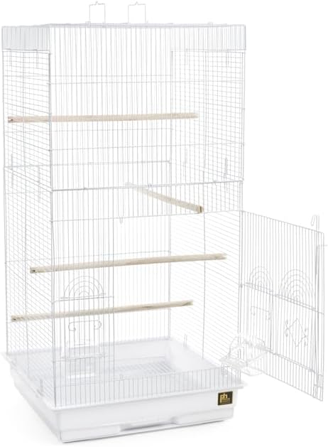 Neo-Classical Nostalgia Tall Cage with Elegant Design, Spacious Interior, Durable Construction, and Vertical Layout Sage Green