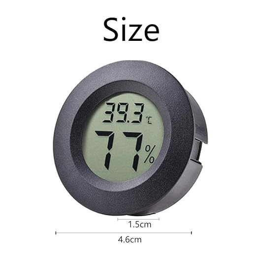 6-Pack Mini Hygrometer Thermometer Digital LCD Monitor Indoor/Outdoor Humidity Meter Gauge Temperature for Humidifiers Greenhouse Reptile Humidor Fahrenheit(℉)/ Celsius(℃)