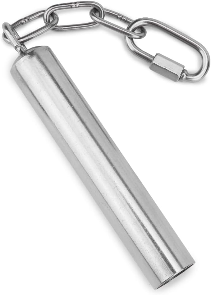 Hypeety Stainless Steel Bell Bird Toys Chew Toy for Parrot, Macaw, African Greys, Small Cockatoo, Parakeet, Cockatiels Heavy Duty Bird Cage Stand Toys (L-8.45 inch)