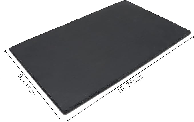 JIH Reptile Basking Platform 15.7 by 9.8 inch, Natural Rock Reptile Food Bowl Tortoise Feeding Dish Habitat Decor