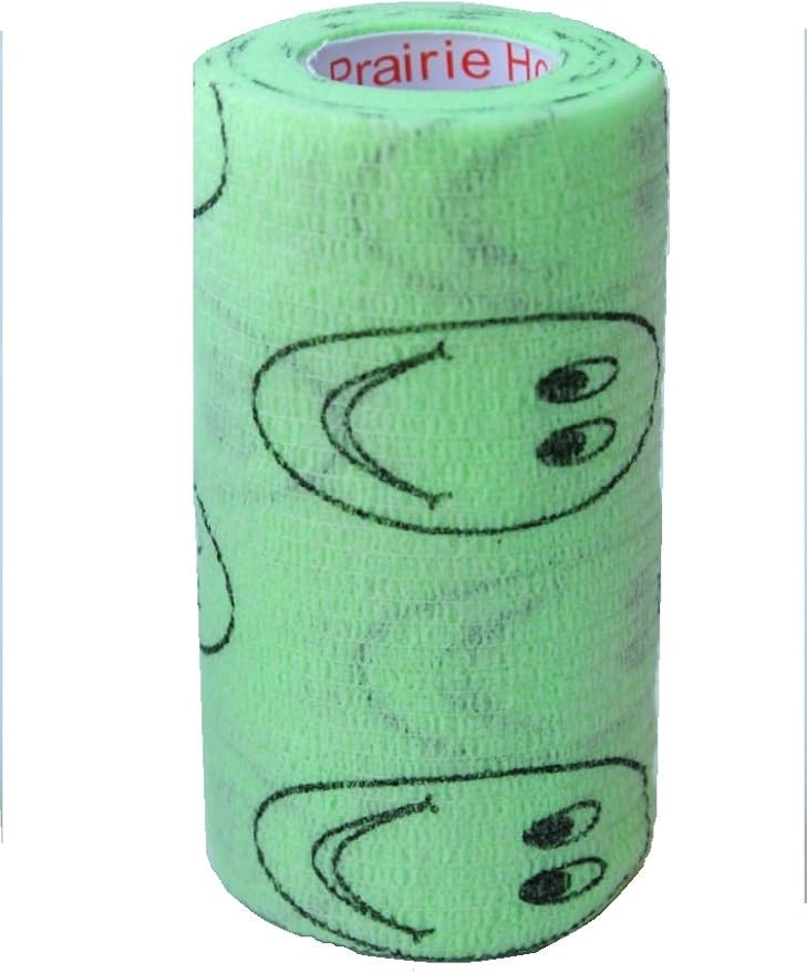 Prairie Horse Supply 3 Inch Vet Wrap Tape Bulk (Assorted Patterns) (Pack of 6) Self Adhesive Adherent Adhering Flex Bandage Grip Roll Dog Cat