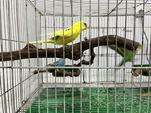 Bird perches Bird Perch Stand Perches for Cages Natural Bird Perch（4-Piece Set） (1)