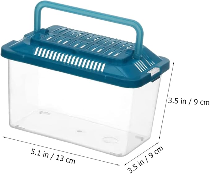 BESTOYARD Small Plastic Turtle Tank Portable Clear Fish Tank for Snakes Spiders and Small Pets Lightweight Reptile Breeding Container Multi-Purpose Terrarium for Home Use