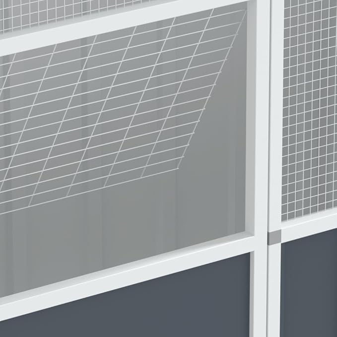 Bird Cage Galvanized Steel, Large Bird Cage with Wire Mesh Grids and Lockable Door, Aviary Spacious and Versatile Cage Ideal for Birds, Rabbits, Chickens, Anthracite 84.6"x30.7"x78.7"