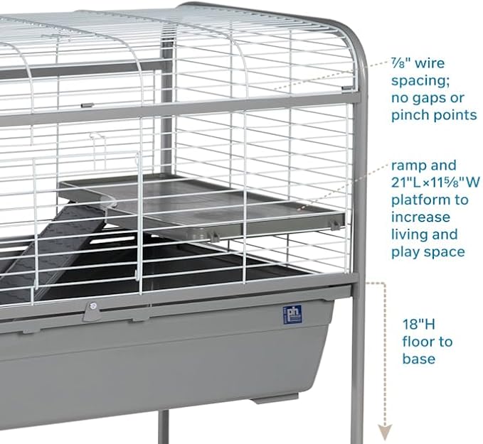 Jumbo Small Animal Home with Stand Gray