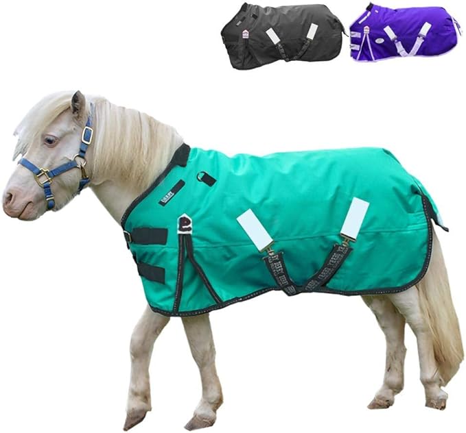 Derby Originals Nordic-Tough 1200D Heavyweight Mini Horse & Pony Turnout Blanket – Waterproof, Breathable, 300g Insulation, 210T Lining, Reflective, 2-Year Warranty (Turquoise, 52")