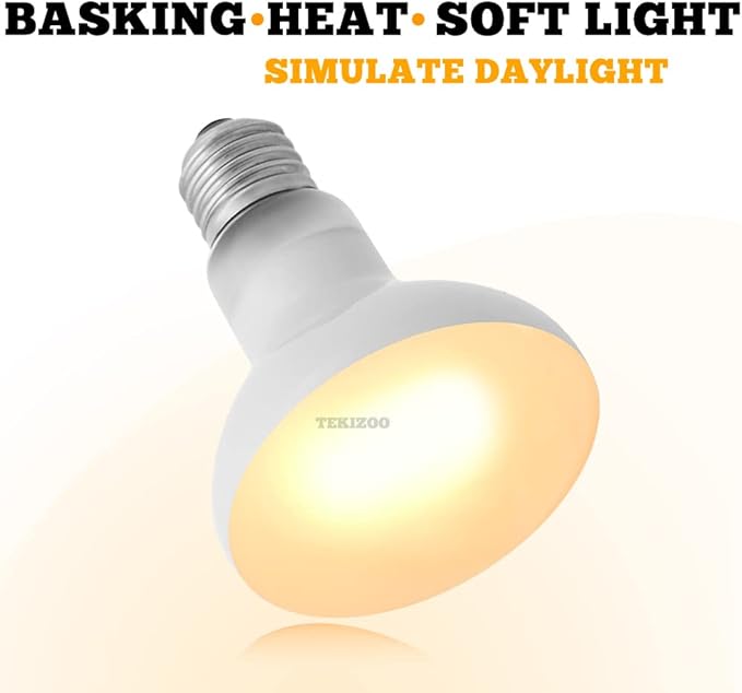 Reptile Heat Lamp Basking Spot Bulb UVA Daylight Light for Amphibian,Lizard,Tortoise,Bearded Dragon 50W(4 Pack)