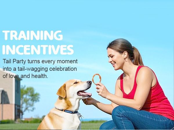 TailParty Turkey Tendons for Dogs, 5.08 oz, Large Dog Training Treats, Natural Long-Lasting Chew Snacks, High-Protein Beef Tendons, Healthy Hypoallergenic Turkey Ring(4 Units/Pack)
