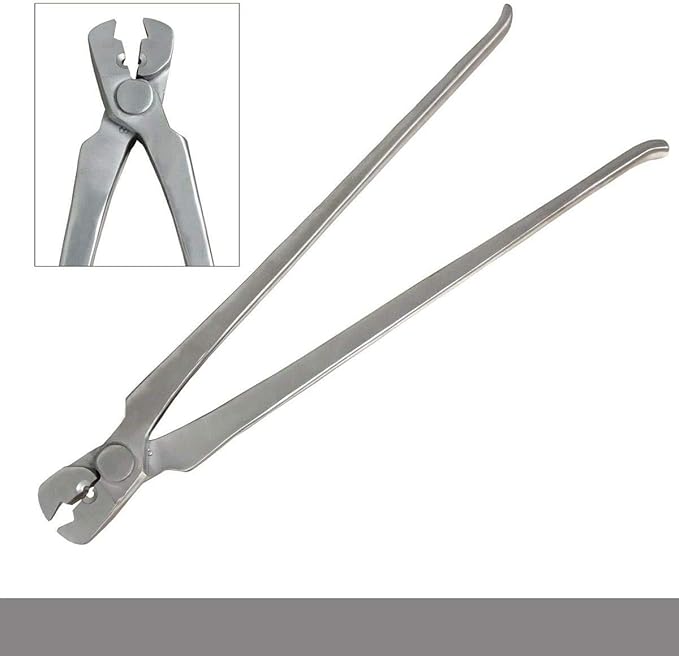 Premium Farrier Nail Puller Tool Vanadium Steel Construction,Durable Dull Finish, Ergonomic Handle Design for Comfort,Precision Hoof Care and Nail Removal