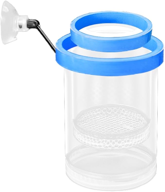 Upgrade Floating Fish Breeding Isolation Box Plastic Mesh Hatchery Incubator Breeder Box BlueLarge