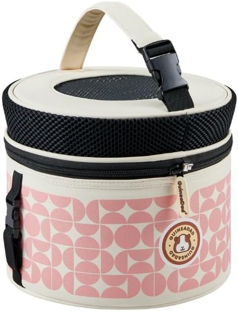 GuineaDad Travel Tower – Stackable Pet Carrier & Travel Case for Guinea Pigs & Small Pets | Soft-Sided Cozy Pouch for Travel, Vets & Transport (Cotton Candy)