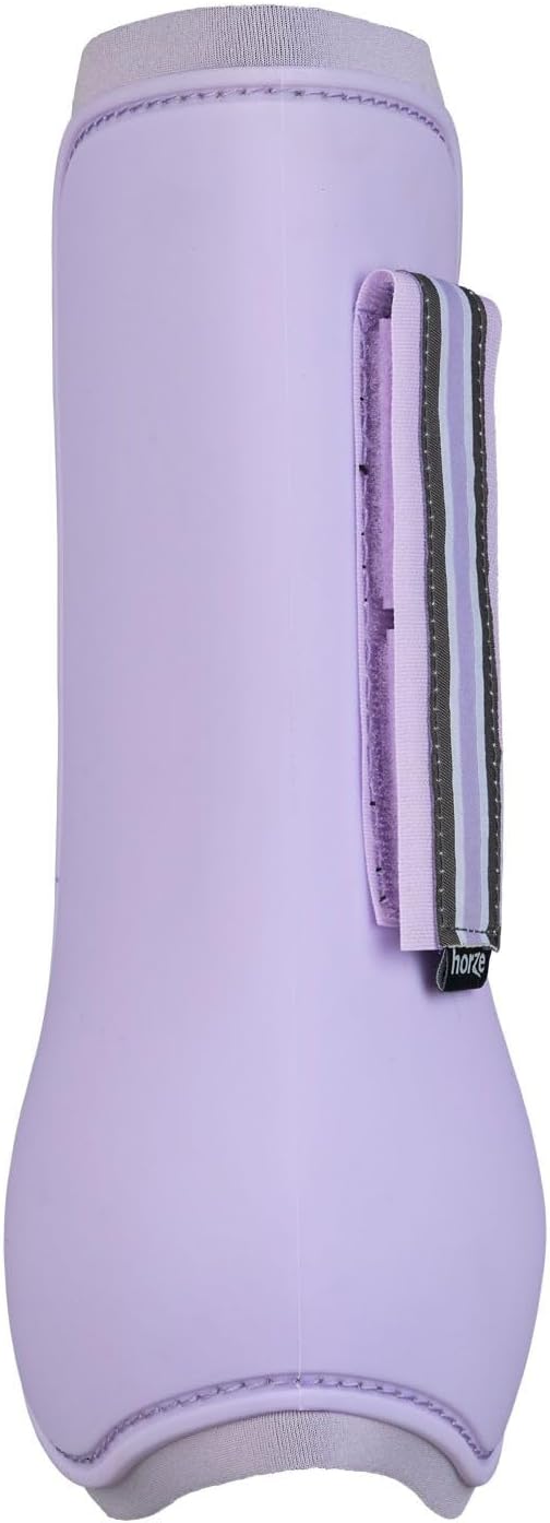 HORZE Adepto Open Front Tendon Boots | Durable Shell with Neoprene Lining - Languid Lavender Purple - Horse