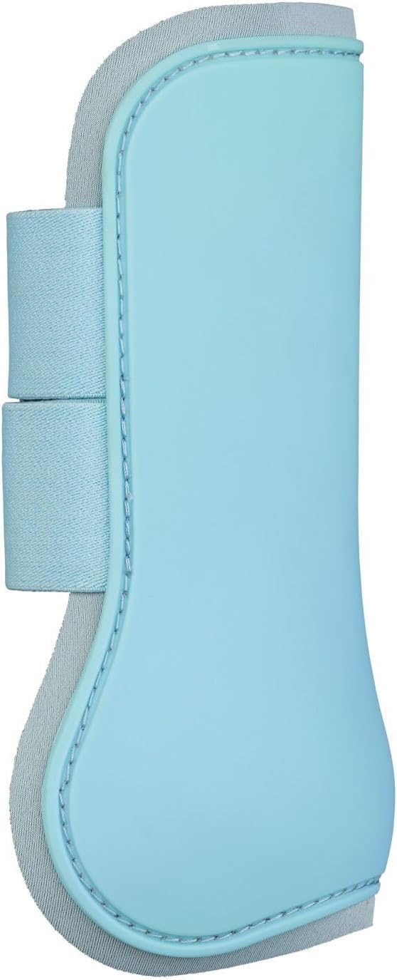 HORZE Adepto Open Front Tendon Boots | Durable Shell with Neoprene Lining - Canal Blue - Pony