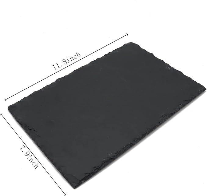 JIH Reptile Basking Platform, Natural Rock Reptile Food Bowl Tortoise Feeding Dish Habitat Decor. (30x20cm 2pcs)