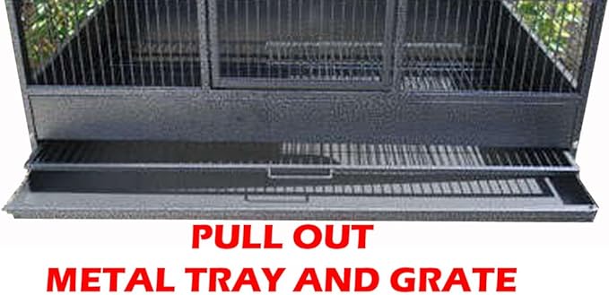 Extra Large Heavy Duty Single Stackers Breeding Breeder Parrot Amazon African Grey Aviary Bird Flight Cage Side Doors with Rolling Wheels 36" L x 24" W x 30" H