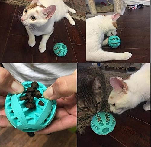 Sunglow 2 Pack Dog Toy Ball - Nontoxic Bite Resistant Teething Toys for Small/Medium/Large Dog and Puppy Cat, Dog Pet Food Treat Feeder Chew Tooth Cleaning Exercise Game IQ Training