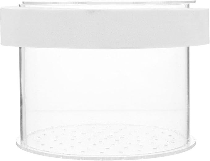 Floating Fish Breeding Box with Lid : Transparent Acrylic Guppy Breeder Box Fish Breeding Tanks for Clownfish Shrimp, 4.72X4.72X3.14in