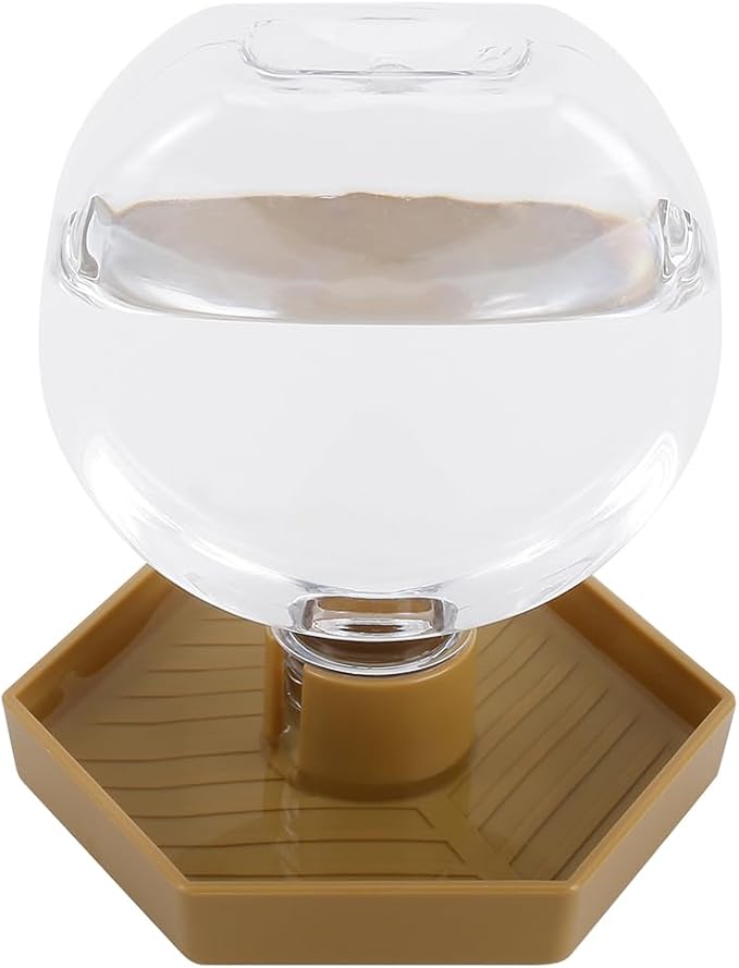 Reptile Water Feeder,Gecko Bearded Dragon Automatic Water Dispenser 12 Oz Amphibians Waterer Dish Terrarium Bowls for Lizards Turtles Snake Frog,Round Shaped