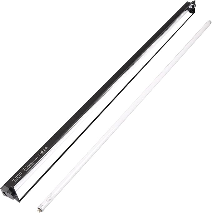 Aiicioo T5 UVB Reptile Light - Desert 10.0 UVA UVB Light Fixture & High Output UVA UVB T5 Bulb for Reptiles Chameleon Gecko Chameleon Gecko (46Inch 54W)