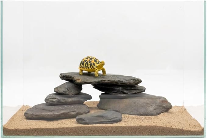 Aquarium Stone Stream Turtle Platform Natural Slate 3-9 inches Turtle Tank Rocks for Aquarium Decoration and Amphibian habitat-20lb