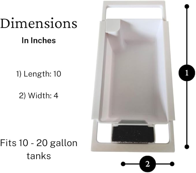 in Tank, Breeder Box with Air Lift, Outflow Sponge, and Screen for Extra Small Fry