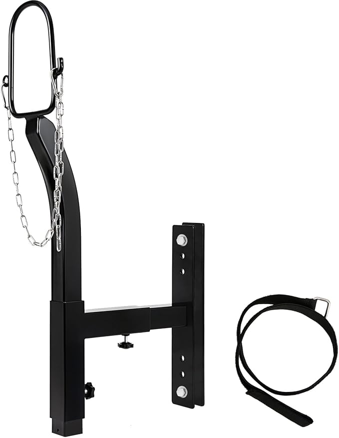 Livestock Stand 9.8 inch Height Adjustable, Goat Stand 5.9 inch Length Adjustable，Metal Livestock Stand Attachment Nose Loop Headpiece, Trimming Stand for Goat & Sheep.