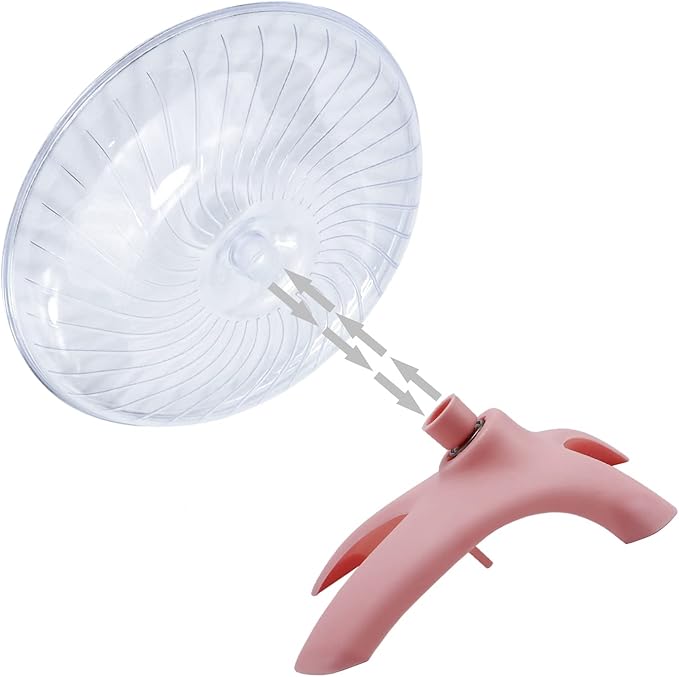 Litewoo Hamster Toys Wheel Exercise Flying Saucer,Silence Run Spinner, for Gerbil Rat Mouse Mice Hamster and Other Small Animal (Light Red)