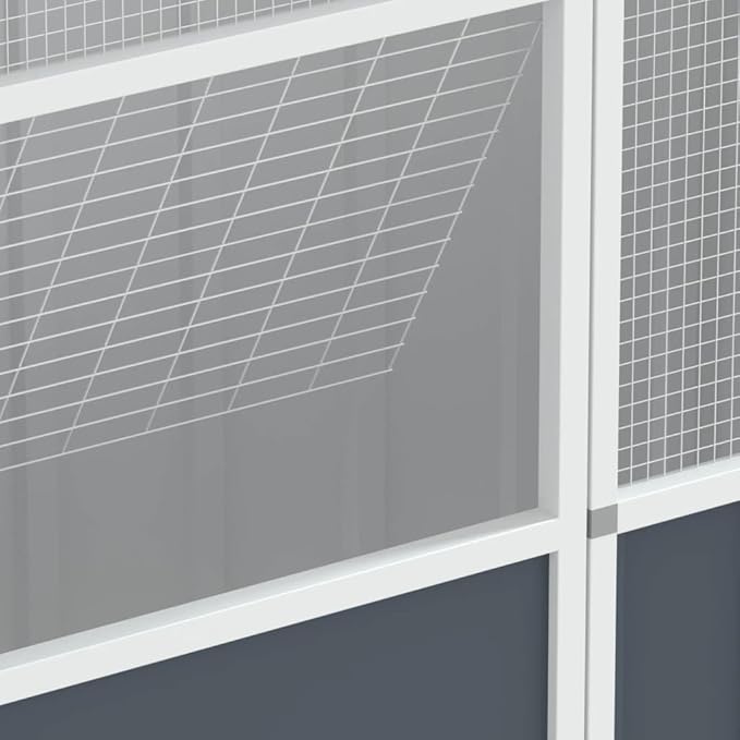 Bird Cage Galvanized Steel, Large Bird Cage with Wire Mesh Grids and Lockable Door, Aviary Spacious and Versatile Cage Ideal for Birds, Rabbits, Chickens, Anthracite 45.3"x30.7"x78.7"