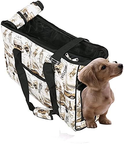 Soft-Sided Mesh Pet Carrier Tote Bag with Side-Door