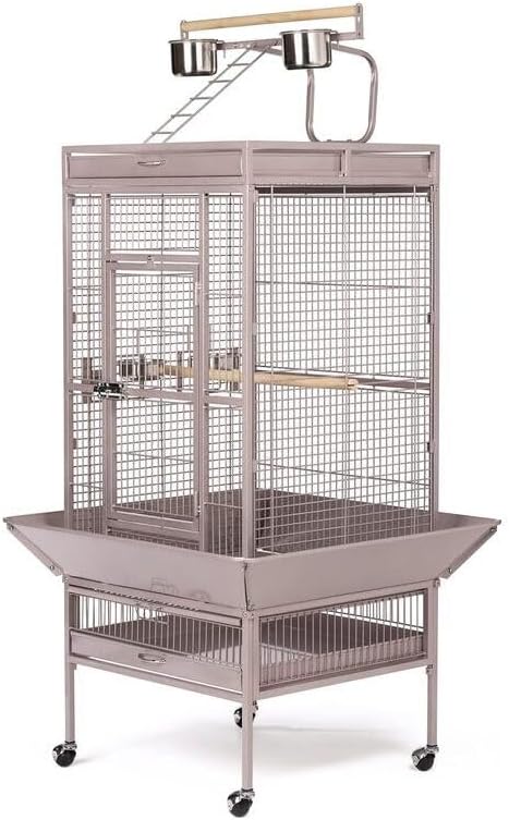 Suburban Sophistication Playtop Bird Home with Spacious Design, Durable Materials, Removable Perches Small/Blush